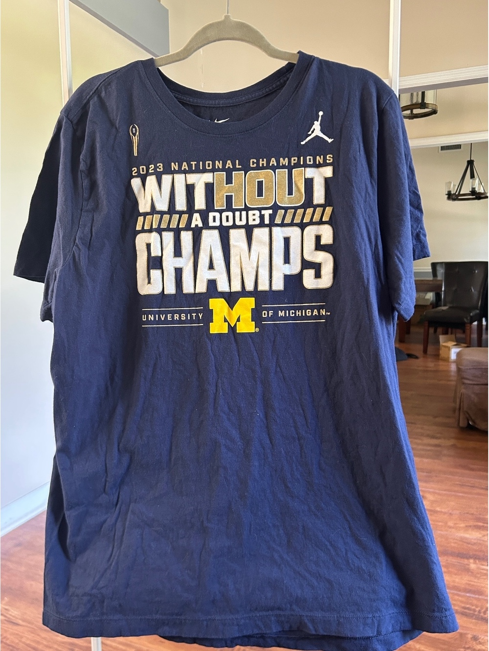 Nike University of Michigan 2023 National Champions T-Shirt XL